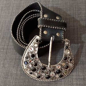 Leatherock Studded Rhinestone Belt sz. M